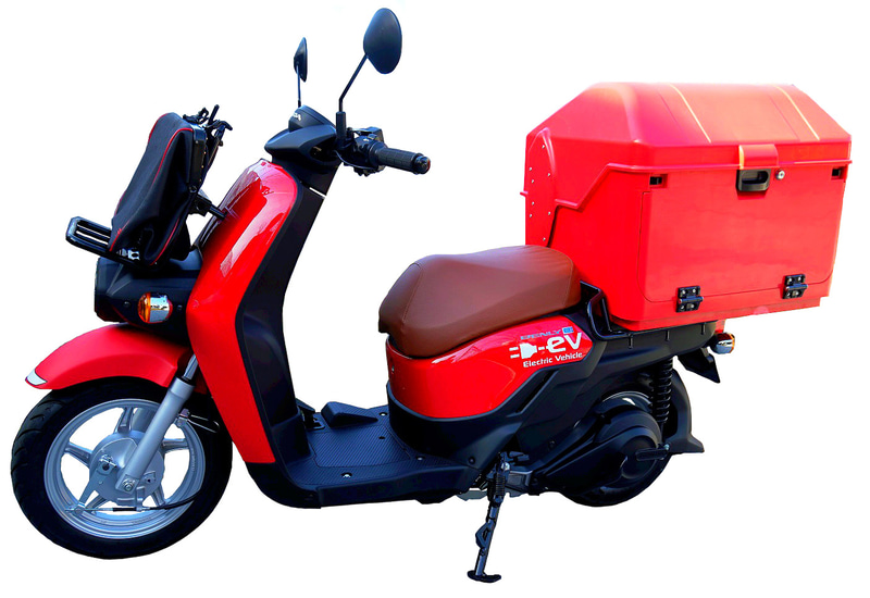 日本郵便が導入したホンダ製の電動二輪車「BENLY e：（ベンリィ イー）」
