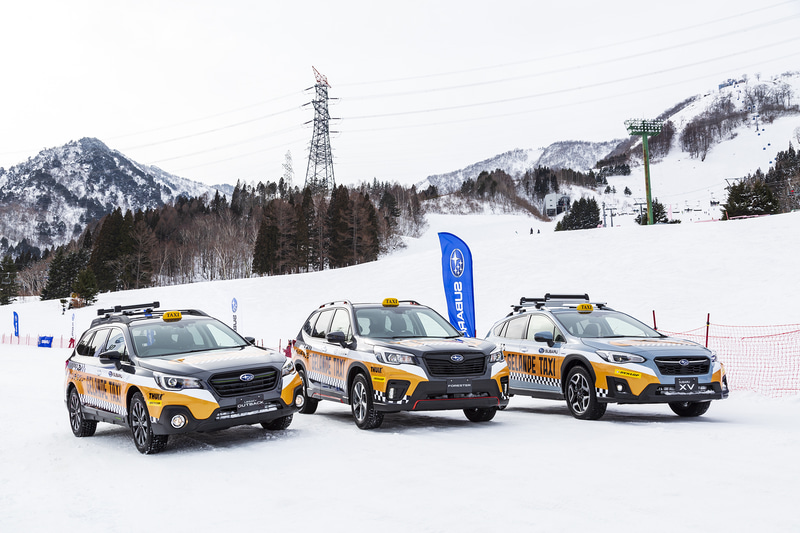 使用車両はレガシィ アウトバック、XV、フォレスターの3モデル