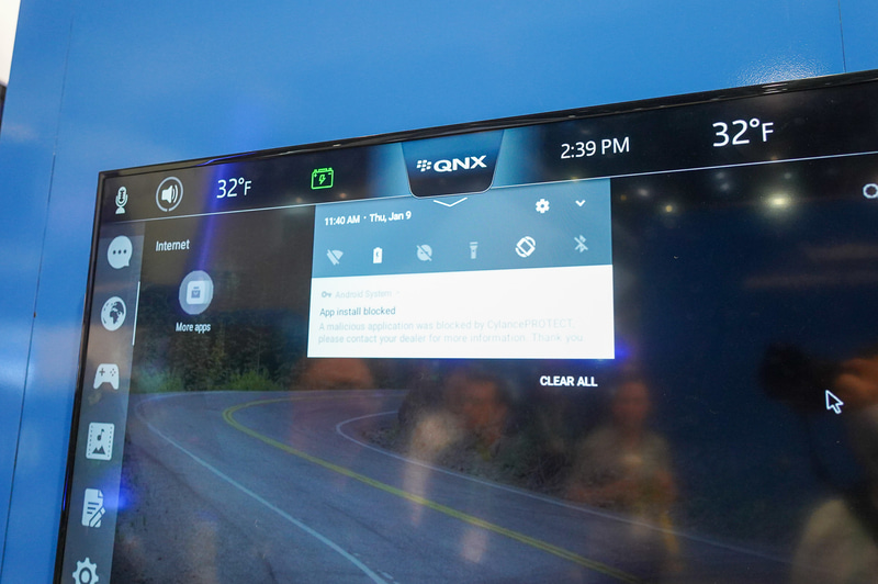 管理センサー側でコントロールしているリストに応じて悪意のあるアプリの導入をブロックしているところ