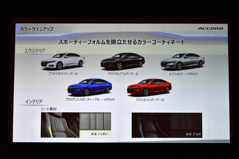 ボディカラーとインテリアカラーのラインアップ