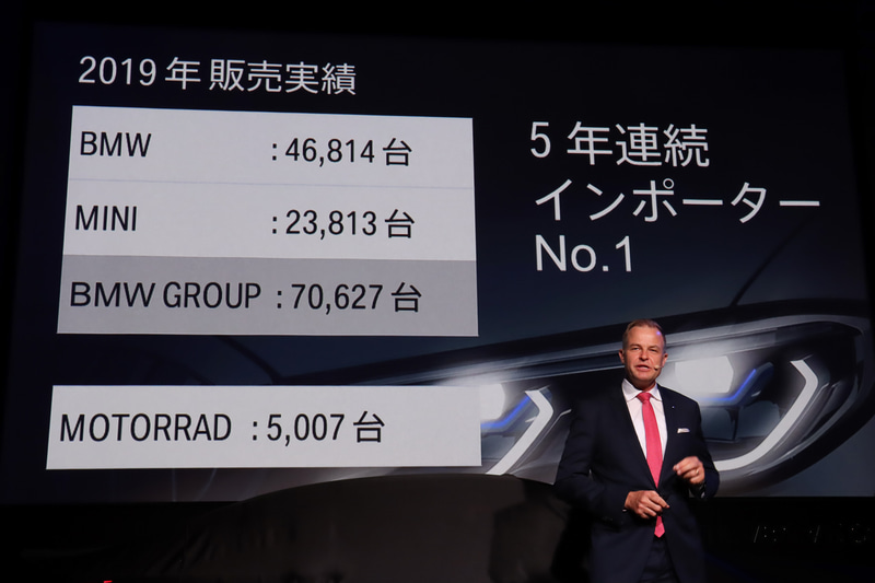 5年連続で日本市場のナンバーワンインポーターになったことをアピール