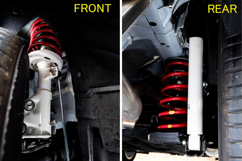 サスペンションもハイブリッド2WD、ハイブリッド4WD、ツーリング2WDと、それぞれ異なるセッティングが施されている