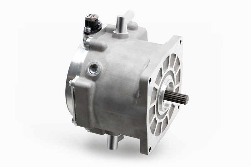 開発中の電動モーターユニット（35kWクラス）