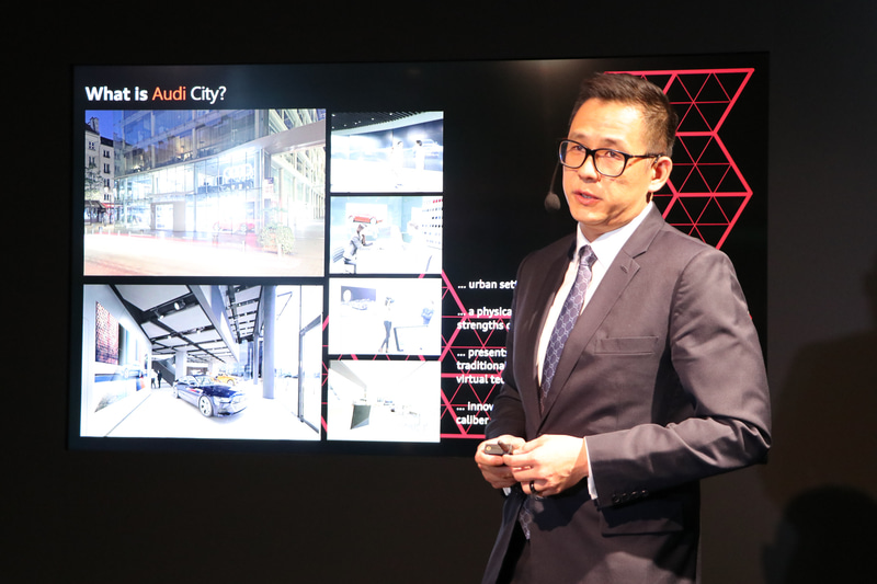 Audi Cityのコンセプトを解説するチン氏