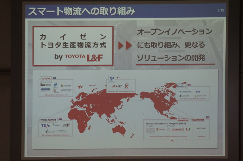 スマート物流への取り組みを示すスライド