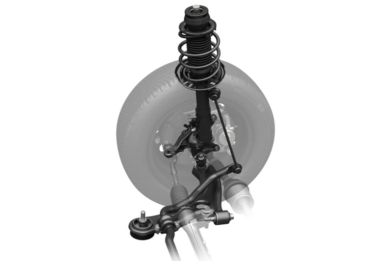 フロントサスペンションはフリクションを従来型の半分にまで低減。路面の凹凸を効果的に吸収して快適な乗り心地を実現する