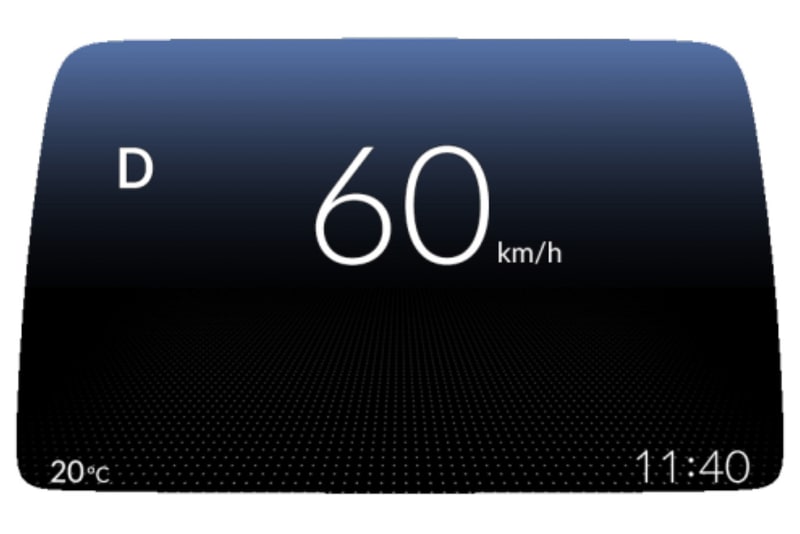 メーターパネルの表示イメージ。デジタル化によって多彩な情報を分かりやすく表示