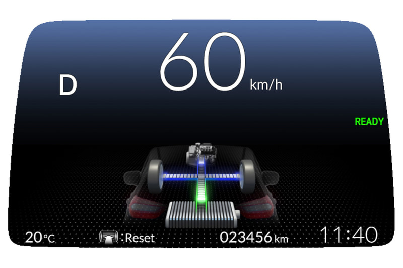 メーターパネルの表示イメージ。デジタル化によって多彩な情報を分かりやすく表示
