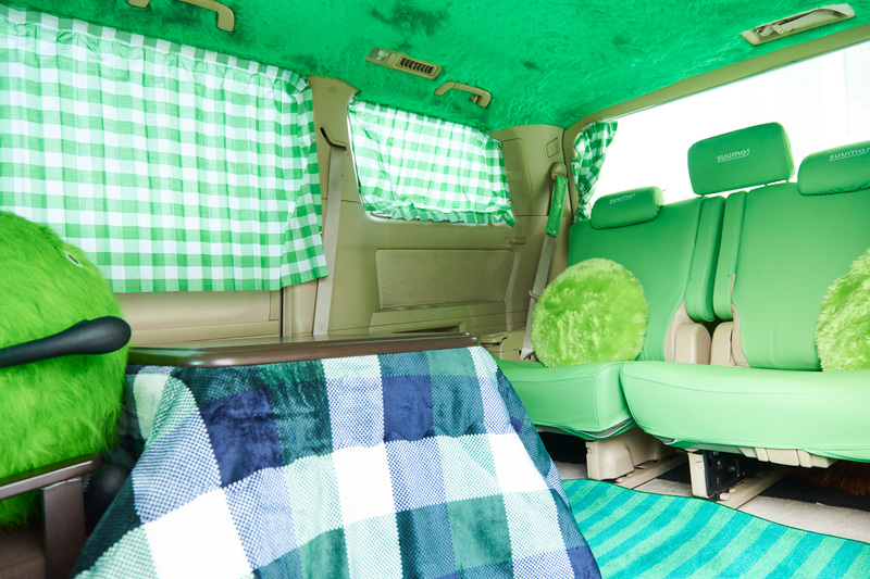 車内限定企画として「隠れスーモを探せ」を実施。スーモタクシー車内のどこかに隠れたスーモを見つけた人にスーモのぬいぐるみをプレゼント（ぬいぐるみは1人1個限定）