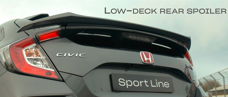 小型化されたリアウイングスポイラー