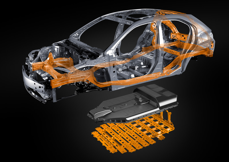 航続可能距離で400km（NEDC計測値）を確保する容量54.3kWhのリチウムイオンバッテリーを搭載