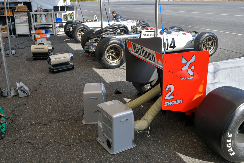 ヒーターでエンジンを暖める