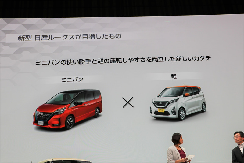 「ミニバン×軽自動車」というボディサイズを超越した融合にチャレンジした新型ルークス。安全装置に関してもミニバンと同等の機能を搭載する