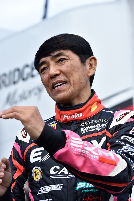 RE-71RSのテストドライバーも会場を訪れた。写真は山野哲也選手