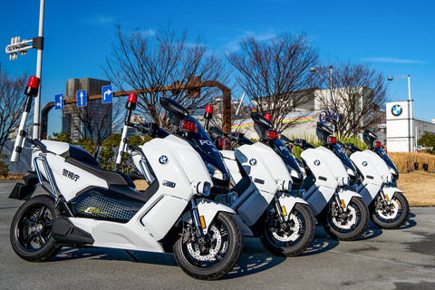 BMWの電動スクーター「C evolution」を警視庁が初採用。「東京マラソン