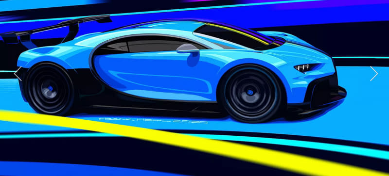 シロン ピュア スポーツの躍動的なイメージイラスト