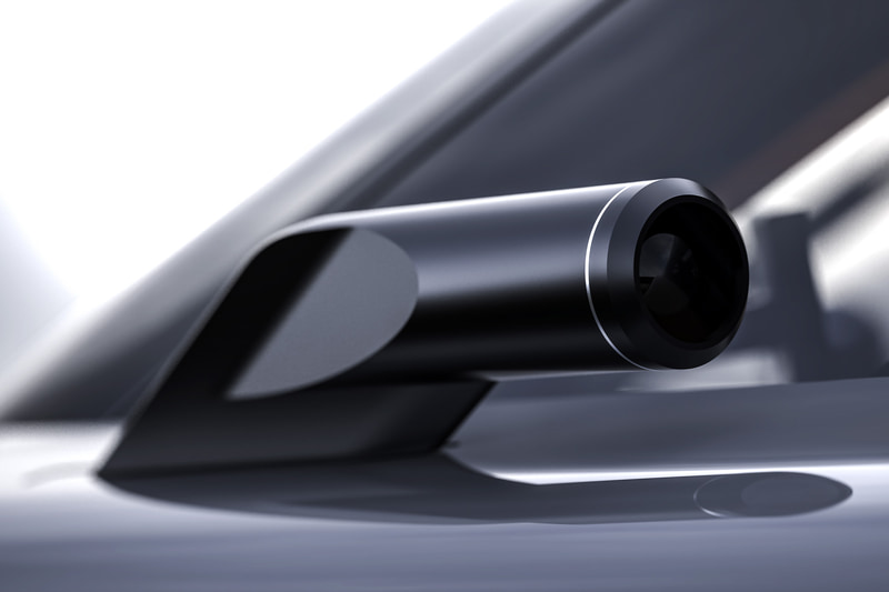 サイドミラーの代わりにリアビューカメラを装備