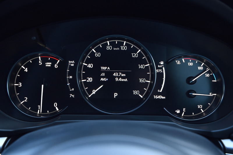 TFT（Thin Film Transistor）液晶カラー7インチマルチスピードメーターを搭載。両サイドのメーターは通常の針が動くタイプで、中央のメーターが液晶になる