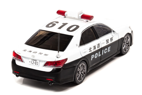 トヨタ クラウン アスリート 1/64 警察本部 要人警護車両 高市早苗 ヒコセブン、1/43スケールで再現した「クラウン アスリート」要人警護