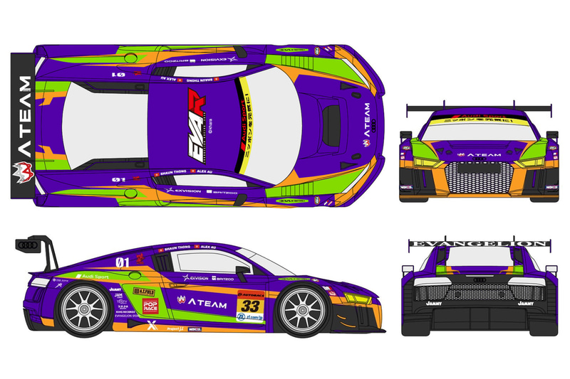 #33号車「エヴァRT初号機 X Works R8」のデザイン完成イメージ