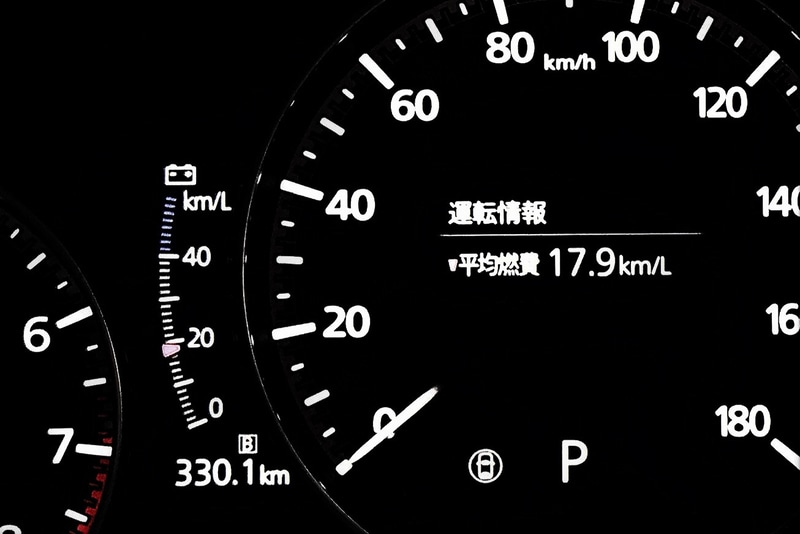 燃費については330.1kmを走行して17.9km/Lという結果に