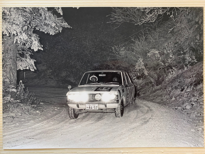 同じラリーのギャラン A II GS。万座峠だと思われる