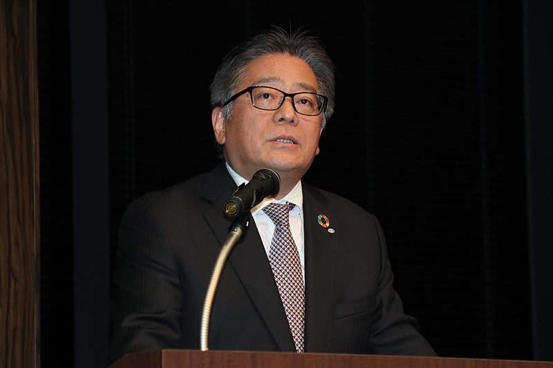 株式会社デンソー 代表取締役社長 有馬浩二氏（写真は2019年5月24日の事業方針説明会のもの）