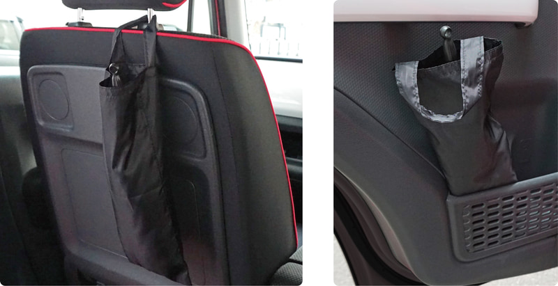 車内保管に便利な収納袋が付属。使いたいときにサッと取り出して掃除できる