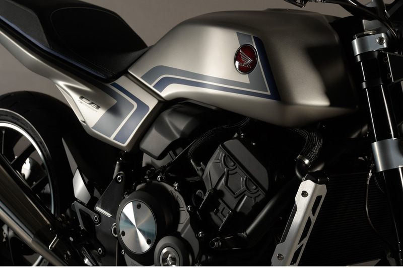 CB-F コンセプトは「CB750F」（輸出モデル：CB900F）のデザインモチーフを踏襲