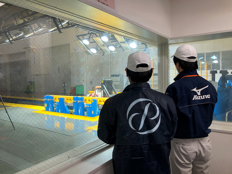 実際の実験の模様