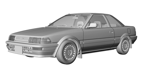 ハセガワ、1/24プラモデル新製品「トヨタ カローラ レビン AE92 GT