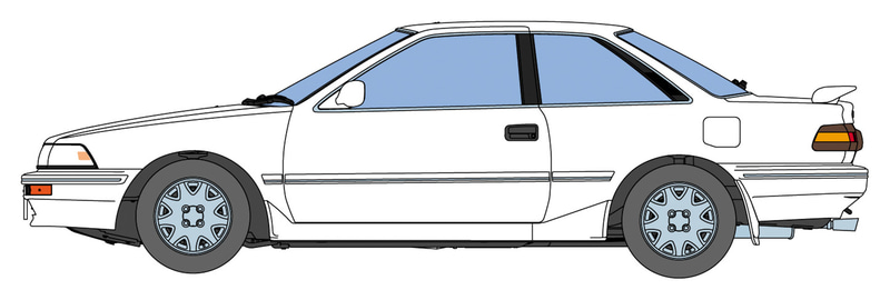 トヨタ カローラ レビン AE92 GT APEX 前期型のイラスト