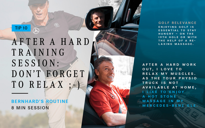 エクササイズを終えたら、8分間はリラックスして休憩をとろう