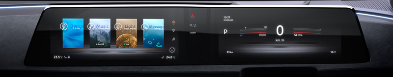 12.3インチディスプレイモニターにさまざまな情報を表示する