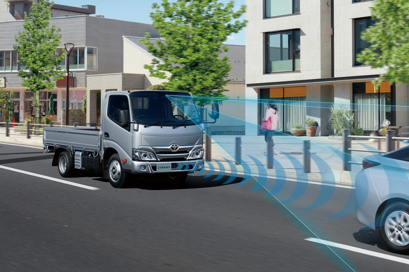 夜間の歩行者も検知可能なプリクラッシュセーフティを採用