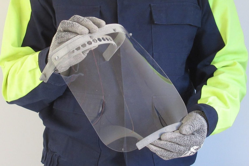 ポリカーボネート製フェイスシールド（防護マスク）