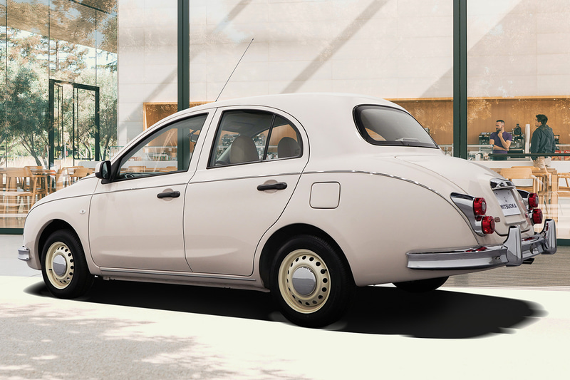 クラシカルなデザインのホイールもクリーミーホワイトでカラーリングされている