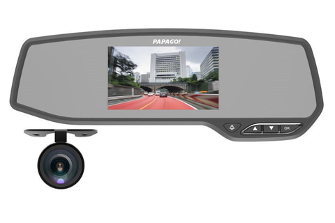 PAPAGO、Web限定販売のミラー型2カメラドラレコ「GoSafe 372V3R