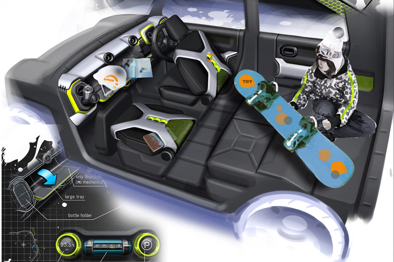 車内アイデアスケッチ（提供：スズキ）