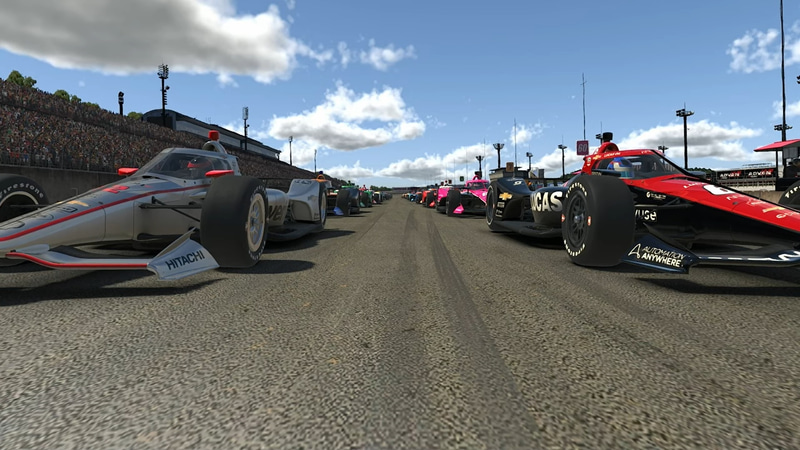 スタート前のスターティンググリッドの様子