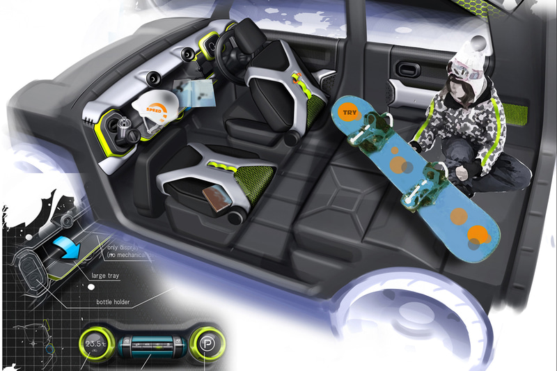 趣味でも日常生活でも便利に使えるような荷室をデザインするなど、開発において収納に関するさまざまな工夫が用いられた