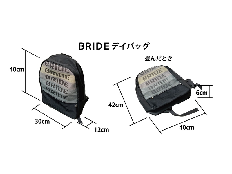 デイバッグは、コンパクトなサイズながら、外側にポケット、内側にも小物収納のポケットが付き、使い勝手を向上させている。カラーはグラデーションロゴ。価格は1万5000円（税別）
