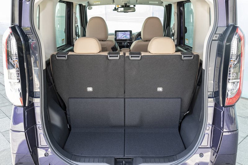 リアシートを最後部にセットした状態のラゲッジスペース