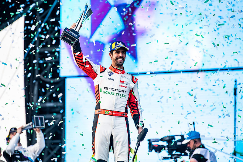 ルーカス・ディ・グラッシ選手もバーチャルレース「ABB Formula E Race at Home Challenge」に参戦（写真は2019年11月に開催されたFIA フォーミュラE選手権 開幕戦 レース2で2位表彰台を獲得した時のもの）