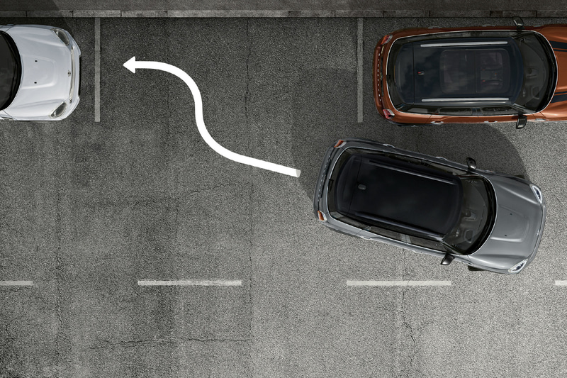 縦列駐車をサポートする「パーキング・アシスト」のイメージ