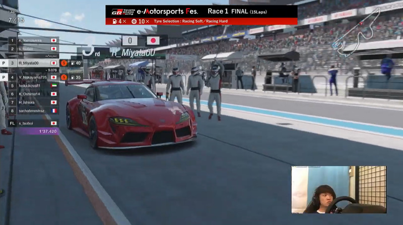 ピットストップで給油を忘れる選手もいたりして、ちょっとした混乱も