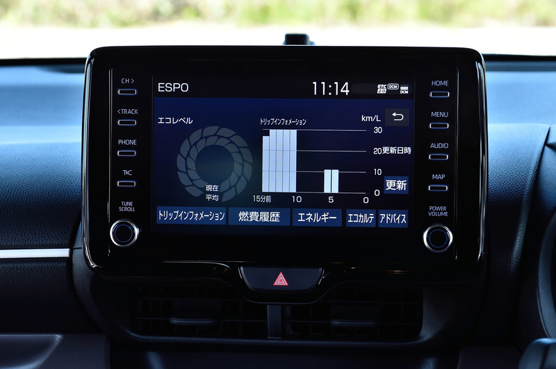 スマートフォンとの連携が可能な「ディスプレイオーディオ」を全車標準装備。BluetoothとUSBケーブルを使ってスマホと接続することにより、トヨタの「TCスマホナビ」やLINEの「LINE カーナビ」といった「SDL（スマートデバイスリンク）」に準拠する各種アプリをディスプレイオーディオで扱うことができる