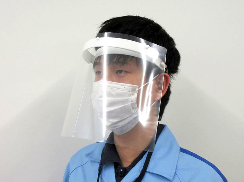 ヤマハが製造するフェイスシールド