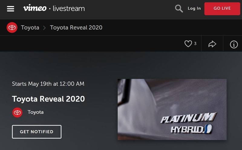 オンライン会見が行なわれるWebサイト