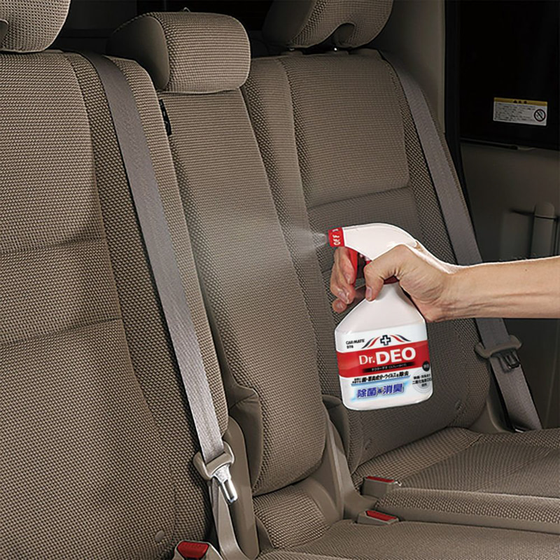 シートなどに直接スプレーすることで除菌や消臭ができる